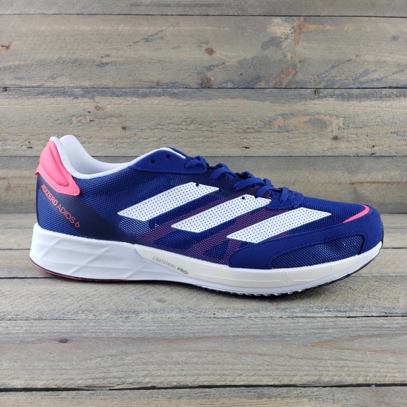 adidas Men's Adizero Adios 6 M Breathable Running Shoes Legacy Indigo - Picture 2 of 11